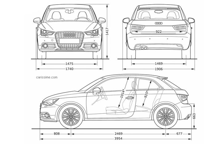 Audi A1 Dimensions