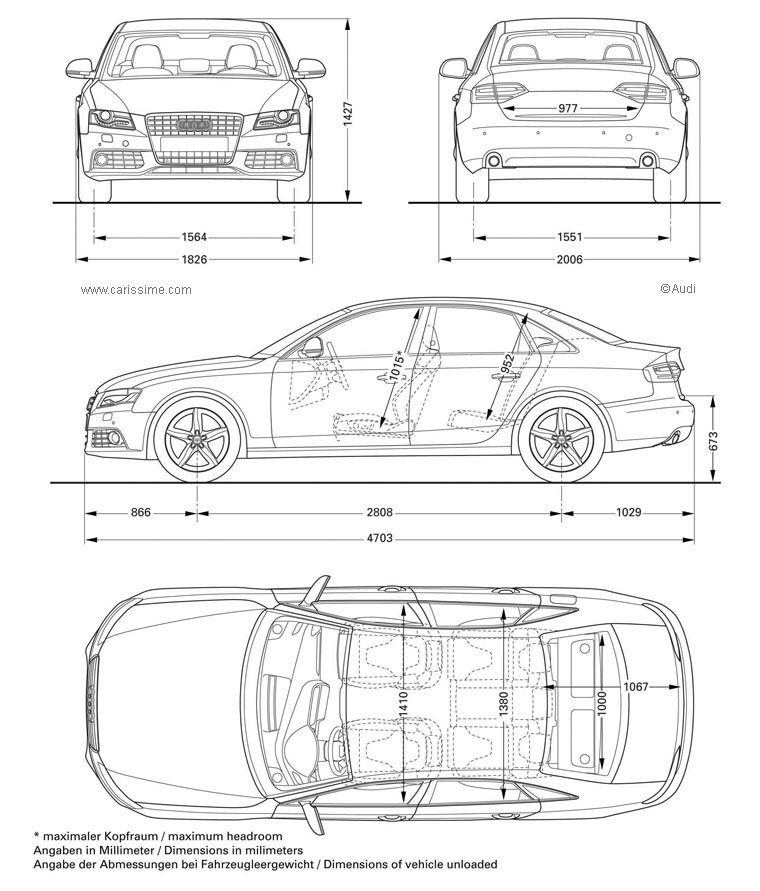 Audi A4 Dimensions