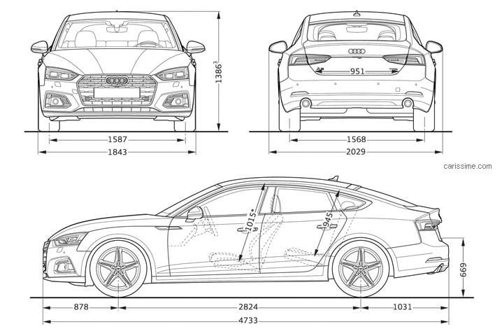 Dimensions Audi A5 2016