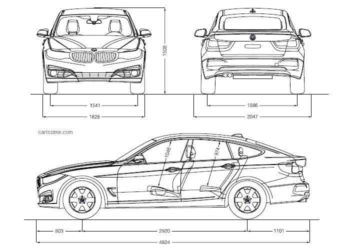 Dimensions BMW 3 Gran Turismo