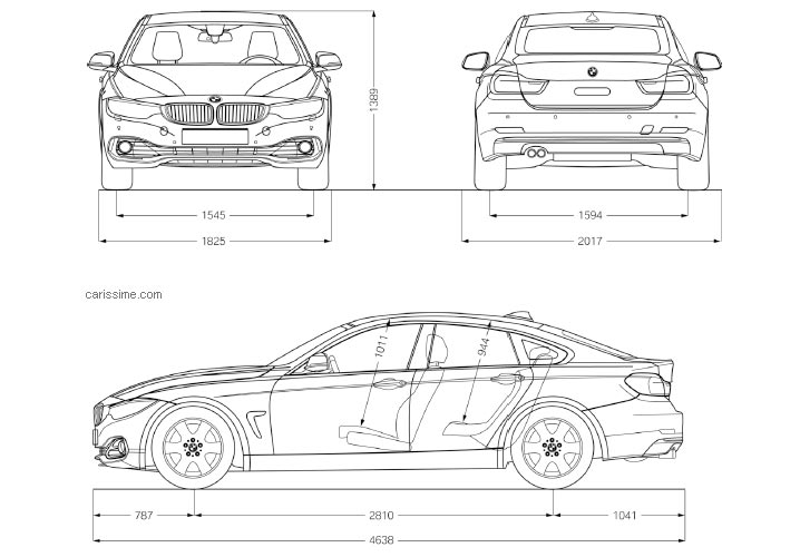 BMW Série 4 Gran Coupé Dimensions