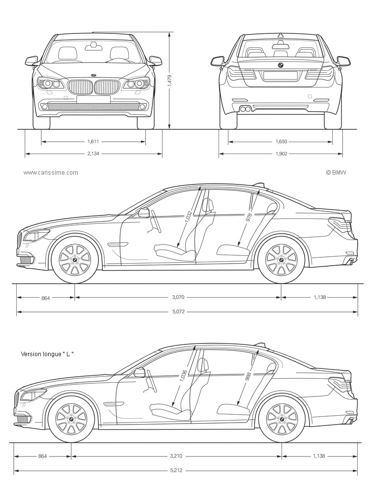 BMW Série 7- 5 Dimensions