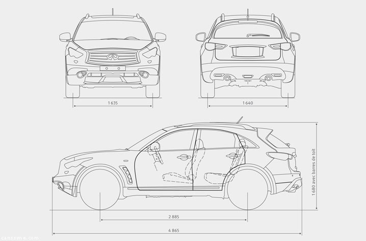 dimensions Infiniti QX70 dimensions Infiniti QX70
