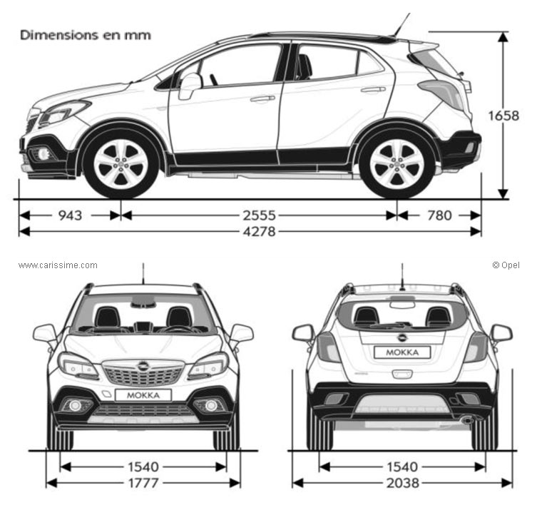 Opel Mokka dimensions
